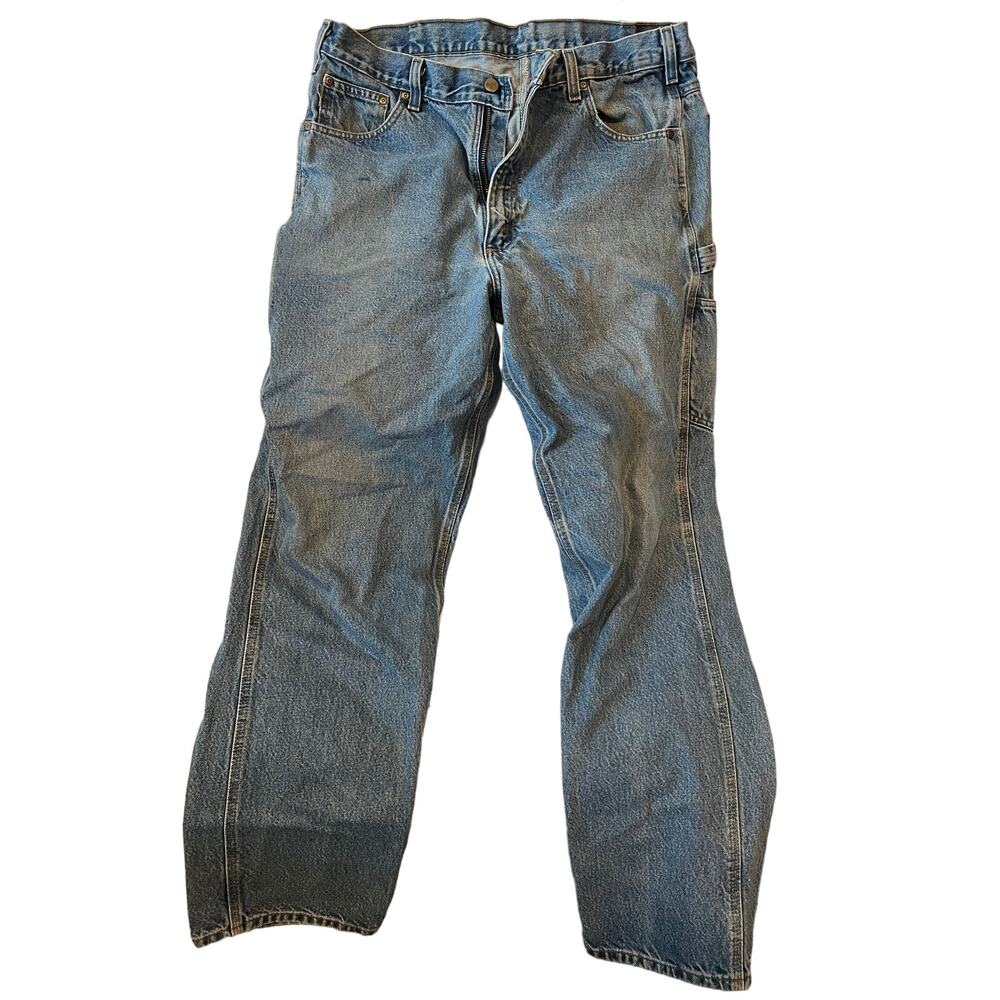 Carhartt Blue Carpenter Pants Mens 38x34